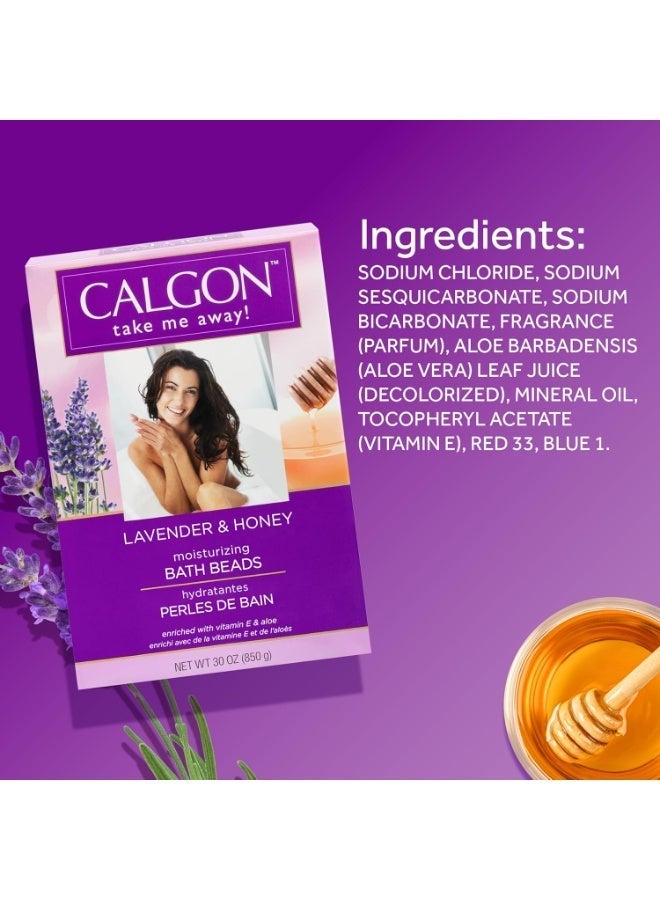 Calgon Ultra-Moisturizing Bath Beads, Lavender & Honey, 30 oz - Image 5