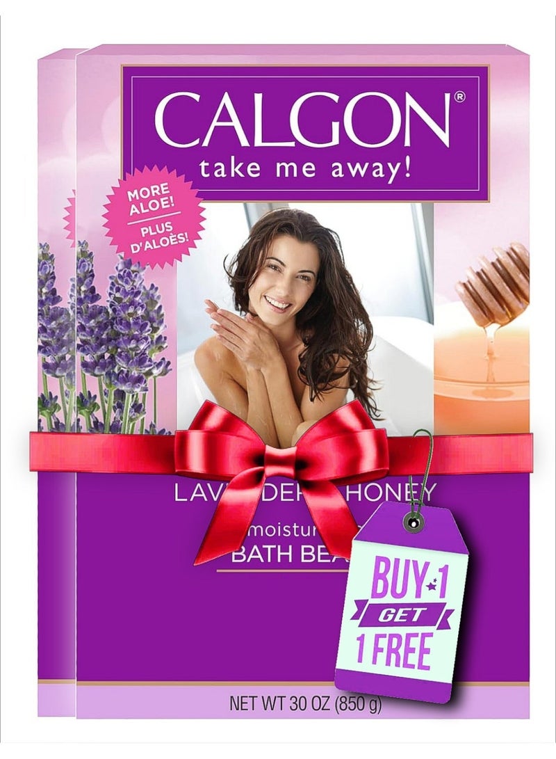 Calgon Ultra-Moisturizing Bath Beads, Lavender & Honey, 30 oz - Image 1