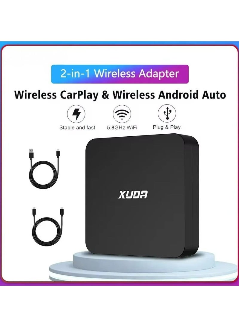 Xuda Wireless CarPlay Android Apple  Auto Wireless Adapter Spotify For Mazda Toyota Mercedes Peugeot Volvo 2 in 1 Box Support Netflix  - Image 2