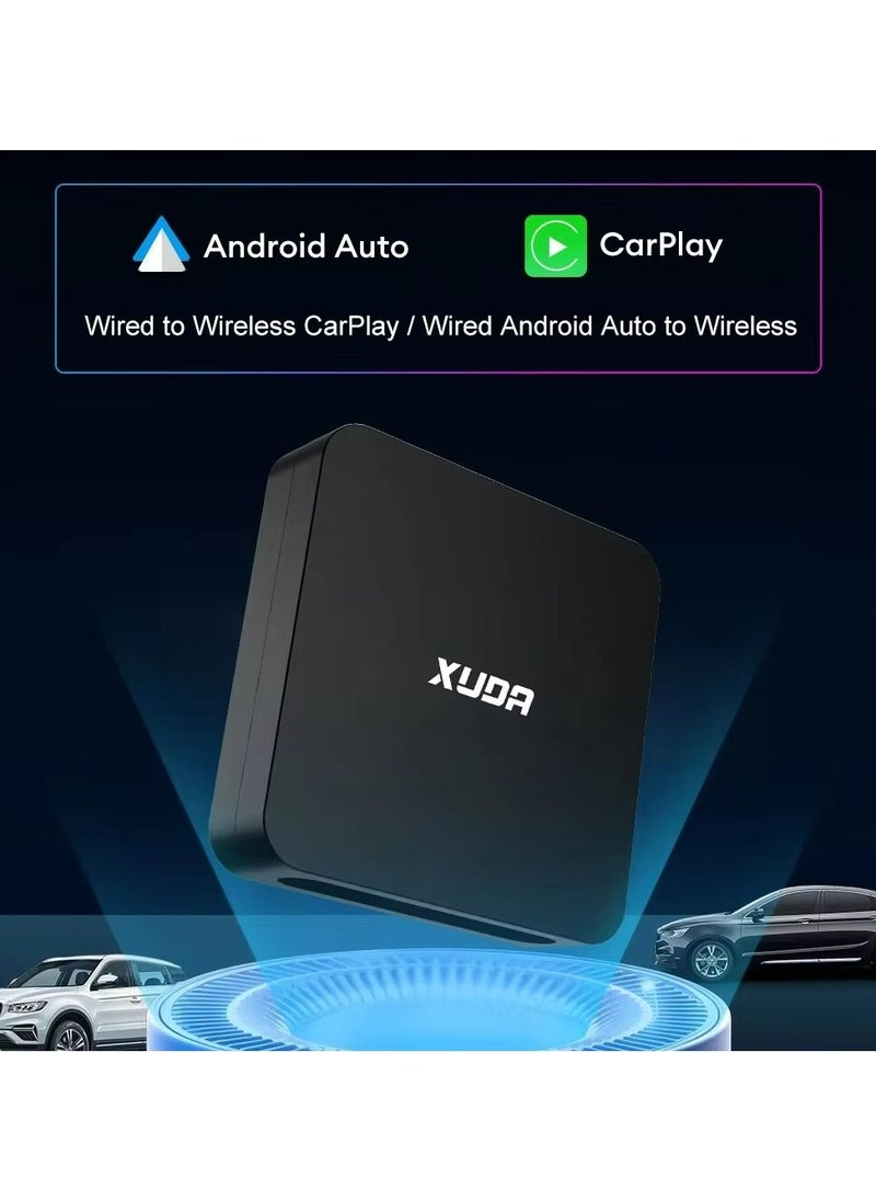 Xuda Wireless CarPlay Android Apple  Auto Wireless Adapter Spotify For Mazda Toyota Mercedes Peugeot Volvo 2 in 1 Box Support Netflix  - Image 1