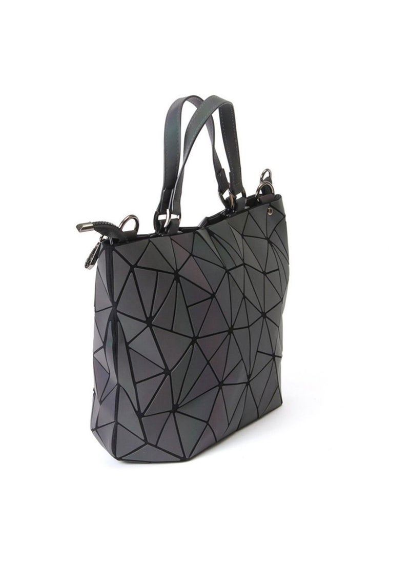 Y&D - Luminous Geometric Lattice Design Tote Grey - Image 1