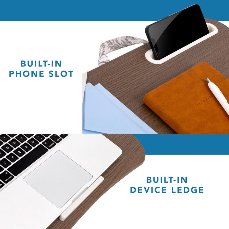 LAPGEAR Designer Lap Desk with Phone Holder and Device Ledge - Hummingbird Toile - Fits up to 15.6 Inch Laptops - Style No. 45413 - Image 4