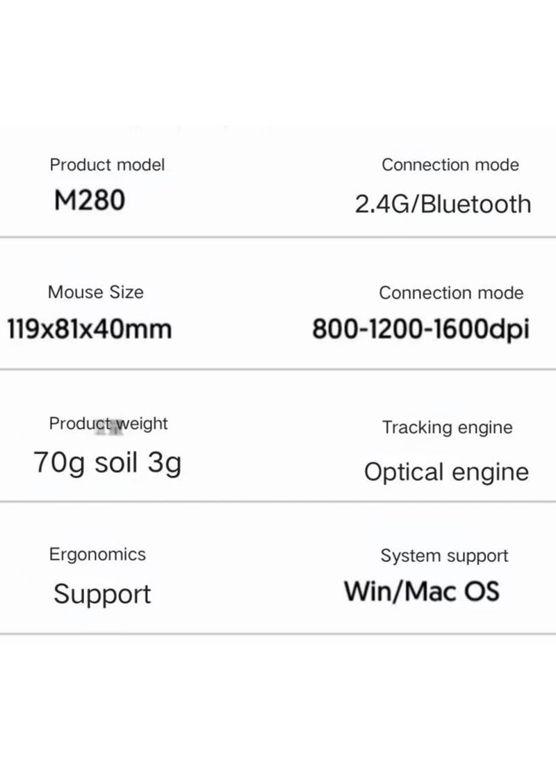 Generic M280 Charging 2.4G Bluetooth Wireless Mouse  - Image 2