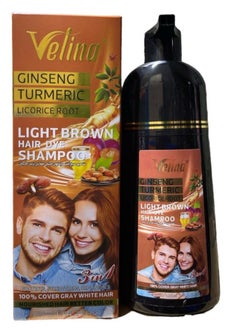 Velina LIGHT BROWN HAIR DYE SHAMPOO 3 In1 