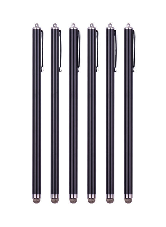 NIBEMINENT 6-Piece Capacitive Stylus Pen Black - Image 1