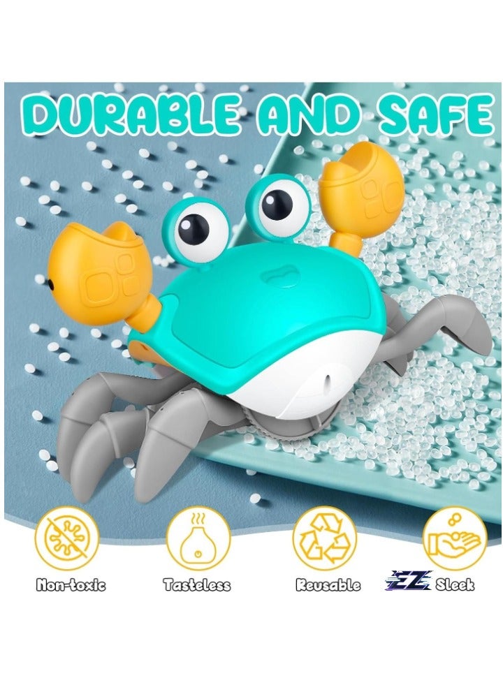 إلترازون Crawly Crab Baby Toy Light-Up Walking  Dancing Interactive Crab with Music  Obstacle Avoidance – Rechargeable Battery, Fun Birthday Gift for Toddlers  Newborns, Crawling Crab Baby Toy for Early Development - Image 2