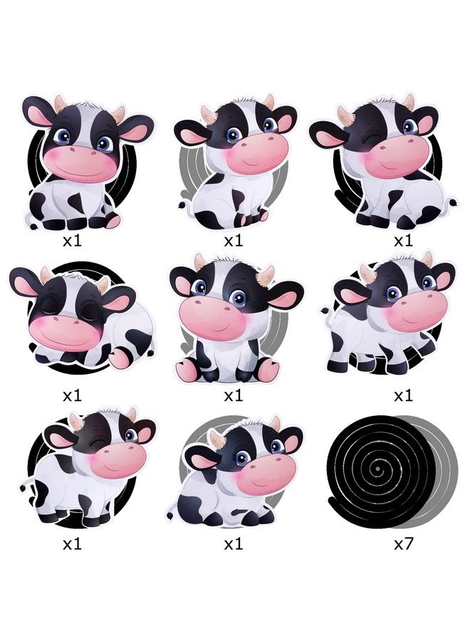 umoni 15Pcs Cow Birthday Party Decoration Cow Hanging Swirls For Farm Animal Theme Birthday Party Supplies - Image 4