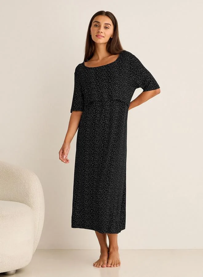 Splash FAV Maternity Night Dress with Print