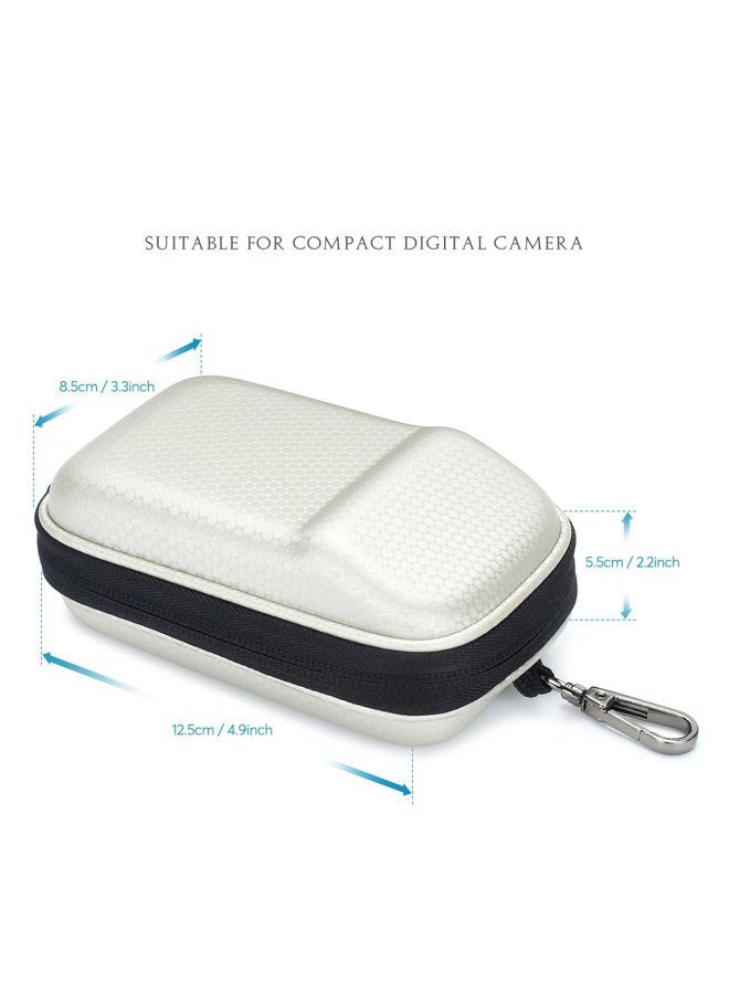 SUMAX حافظة كاميرا رقمية مدمجة مقاومة للصدمات باللون الفضي والأبيض لكانون باور شوت SX730 SX720 SX620 HS G9 X نيكون COOLPIX S33 باناسونيك LUMIX DC GX850 ZS70 سوني سايبر شوت HX90 أوليمبوس توغ TG-4 TG-5 - Image 3