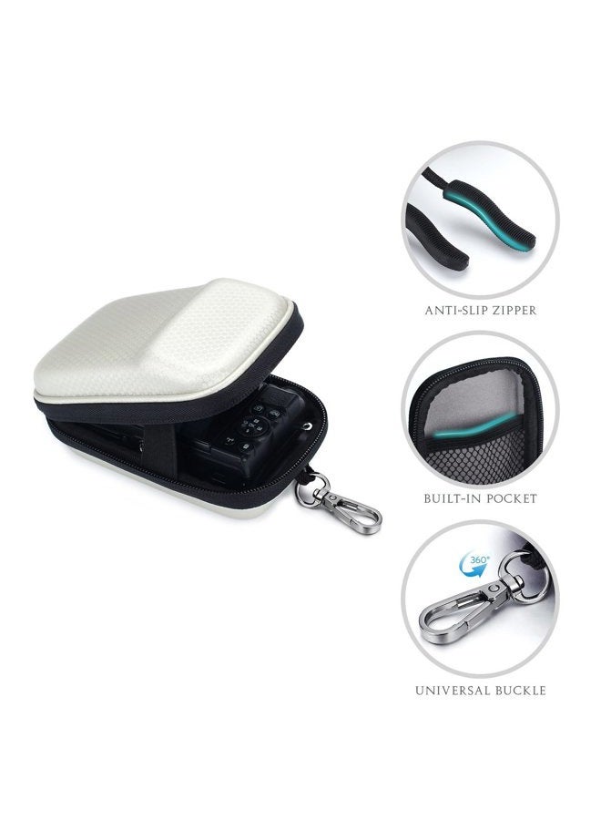 SUMAX حافظة كاميرا رقمية مدمجة مقاومة للصدمات باللون الفضي والأبيض لكانون باور شوت SX730 SX720 SX620 HS G9 X نيكون COOLPIX S33 باناسونيك LUMIX DC GX850 ZS70 سوني سايبر شوت HX90 أوليمبوس توغ TG-4 TG-5 - Image 4