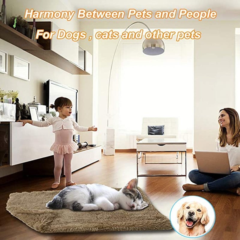 Cat Blanket: Blue S Dense Plush Design - Non-Slip Bottom Pet Blanket for Home Floor Car Back Seat Furniture - Image 5