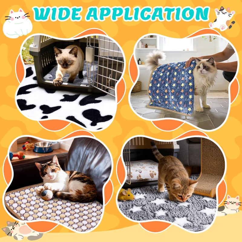 Eilyliafe 6 Pcs Guinea Pig Blankets Bedding Small Animal Cage Liners Sleep Mat Absorbent Reusable Pet Pee Bedding Pad Cover for Hamster Ferret Chinchilla Rabbit Hedgehog (14 x 28 Inch) - Image 5