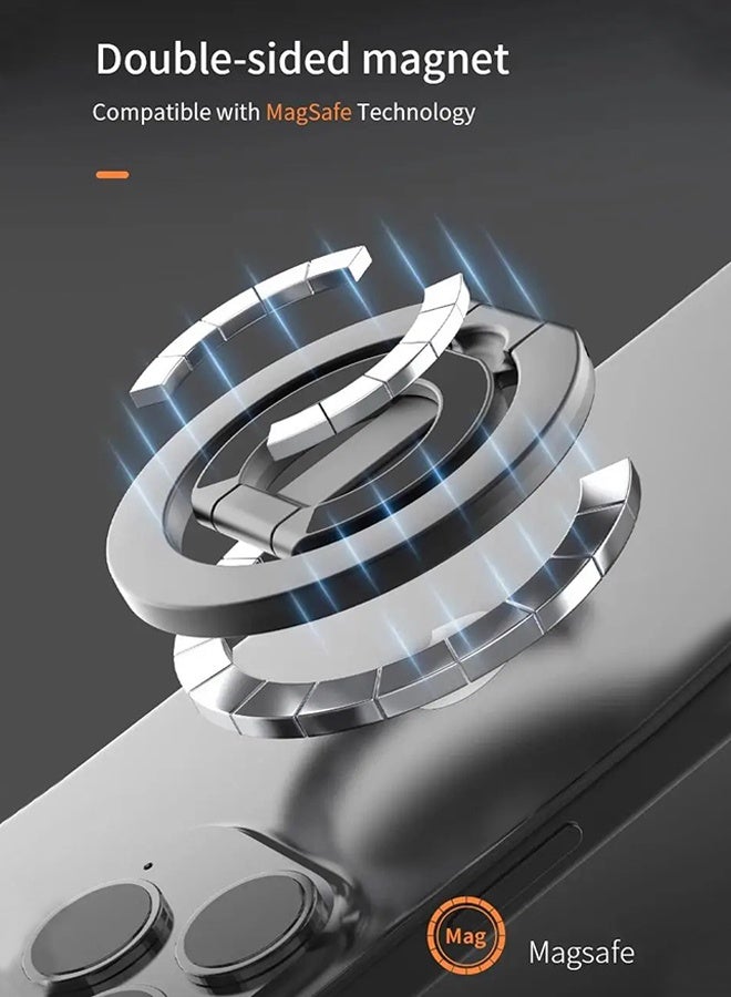 حامل هاتف MagSafe مزود بحلقة إصبع مغناطيسية على الجانبين وحلقة مسند قابلة للتعديل - Image 2