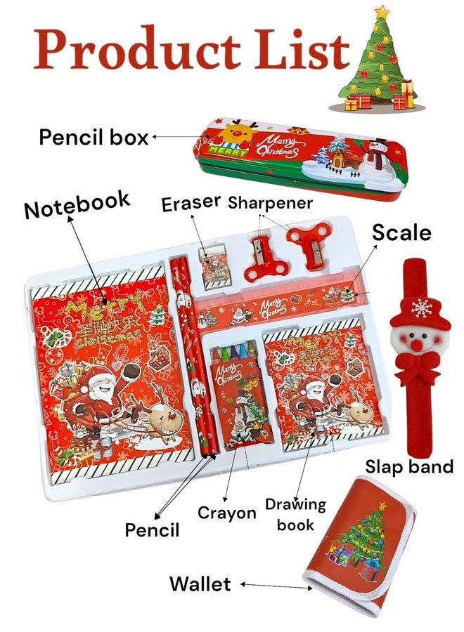 AMANVANI Stationery Combo Gift, Santa Claus Stationery Set for Kids, Stationery Kit for Kids, Christmas Theme Stationery Kits Christmas Stationery Gifts Set, Christmas Gift, New Year Gift - Image 2
