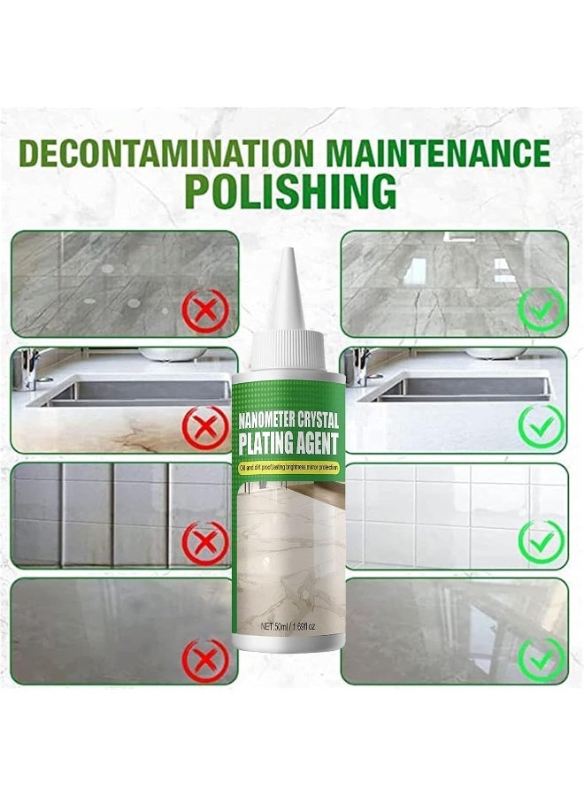 SAFENHAND Stone Stain Remover Cleaner, Nanometer Crystal Plating Agent for Stone, Marble, Granite, Quartz, 50ML - Image 2