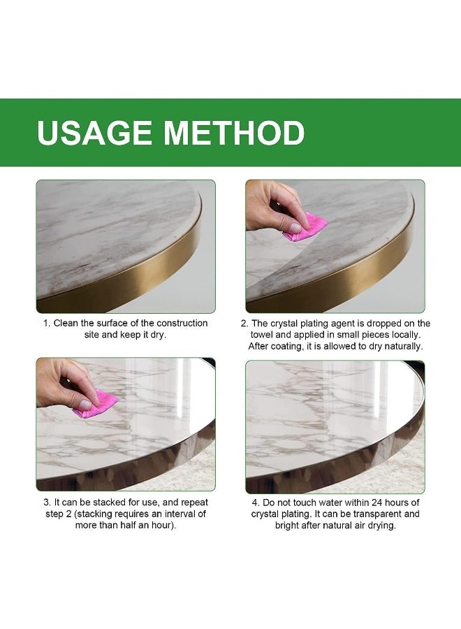 SAFENHAND Stone Stain Remover Cleaner, Nanometer Crystal Plating Agent for Stone, Marble, Granite, Quartz, 50ML - Image 4