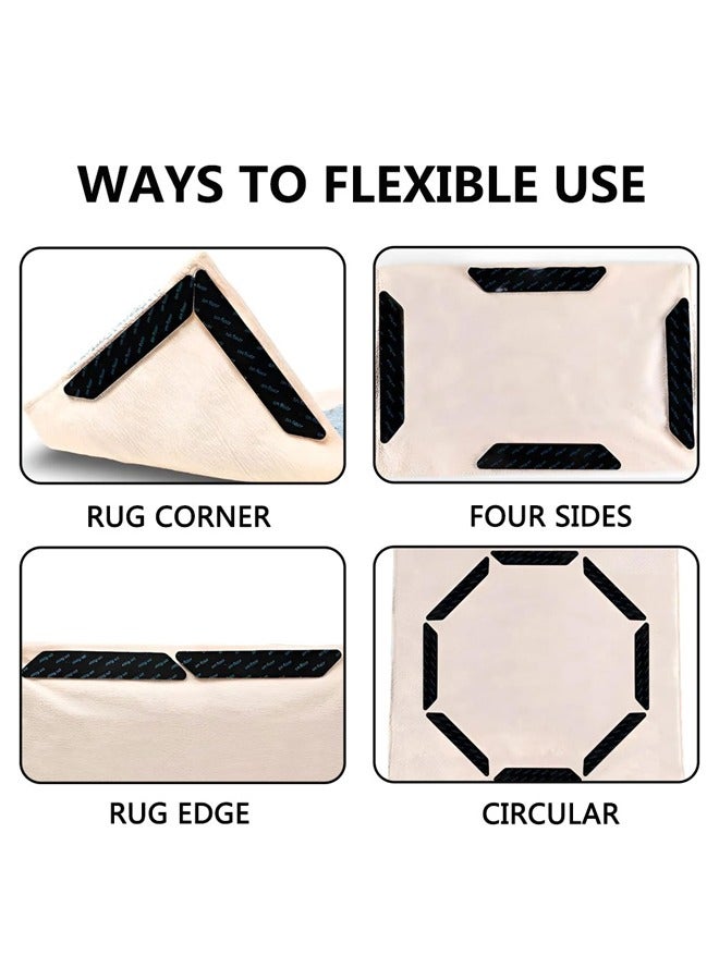 16 Pcs Rug Gripper Carpet Fixed Stickers Non-slip Waterproof Strip-Mat for Hardwod Floors and Tiles, Dual Sided Adhesive Rug Sticker to Keep Your Rugs in Place. Style A - Image 5