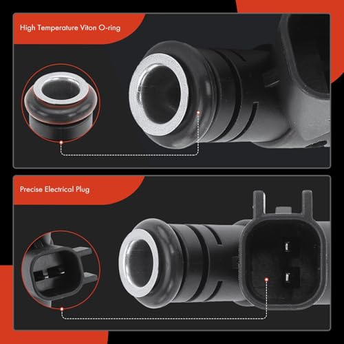 A-Premium حقن وقود A-Premium متوافقة مع فورد إكسبلورر 2006-2010، إكسبلورر سبورت تراك 2007-2009، موستانج ومرسيدس ماونتينير، V8 4.6L، مجموعة من 8، استبدال# 4L8Z9F593AA - Image 2