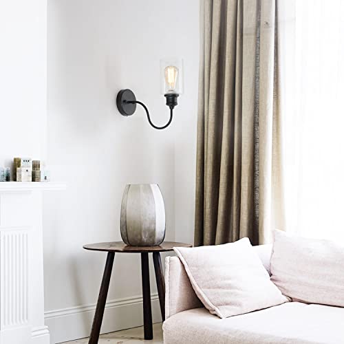 Voguad Clear Seeded Glass Cylinder Lamp Shade 2 Pack Lighting Fixture Replacement Globe Cover for Chandelier Pendant Light Wall Sconce 1 58 inch Fitter - Image 3