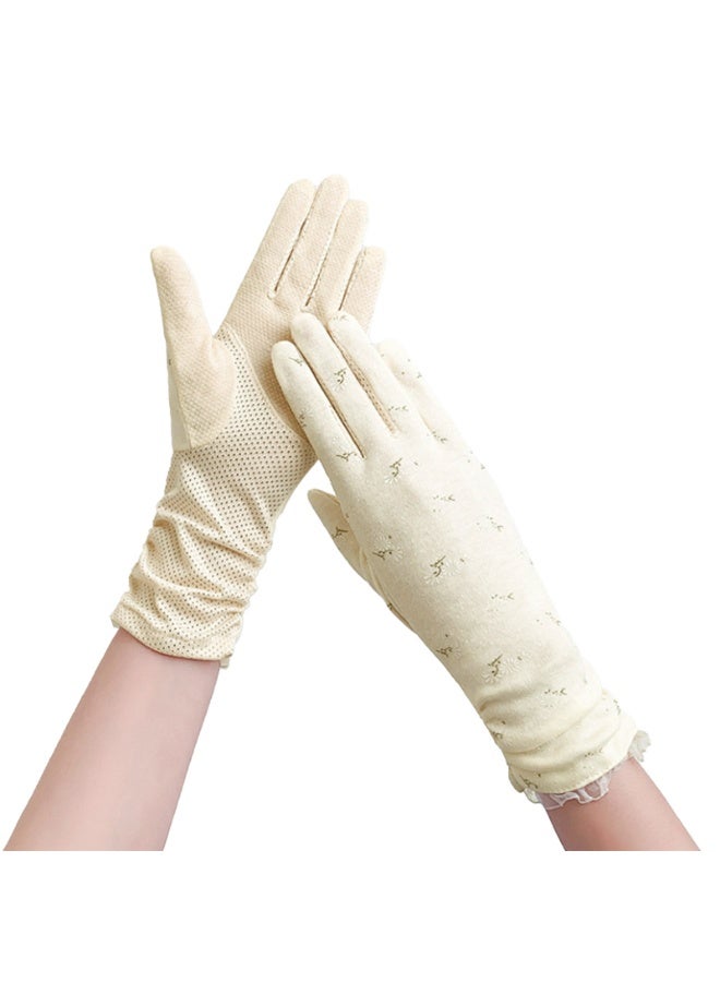 Women Summer Sun Protective Driving Gloves Touchscreen Anti Slip UV Gloves for Driving Riding - Image 1