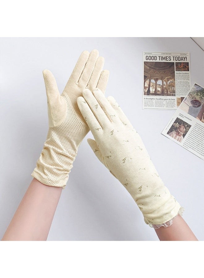 Women Summer Sun Protective Driving Gloves Touchscreen Anti Slip UV Gloves for Driving Riding - Image 2