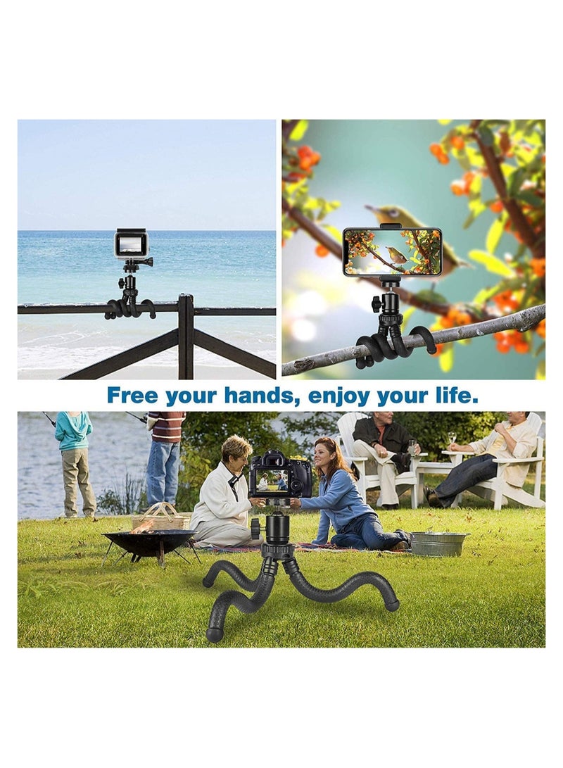 Flexible Phone Tripod – Adjustable Camera Stand Holder with Wireless Remote & Universal Clip, 360° Rotating Mini Tripod Stand for iPhone & Smartphones  - Image 4