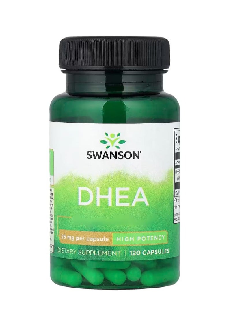 SWANSON DHEA High Potency 25 mg 120 Capsules - Image 1