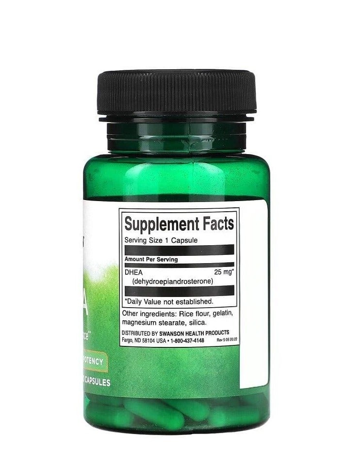 SWANSON DHEA High Potency 25 mg 120 Capsules - Image 2