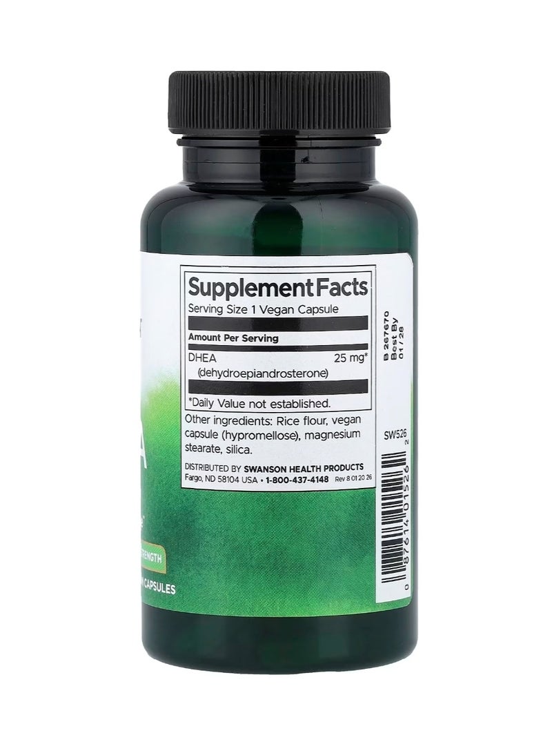 SWANSON DHEA High Potency 25 mg 120 Capsules - Image 2
