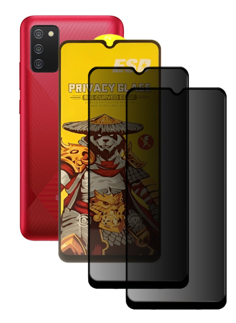 ESD 2 Pieces Tempered Dustproof Privacy Glass Screen Protector Compatible For Samsung Galaxy A02s - Image 1