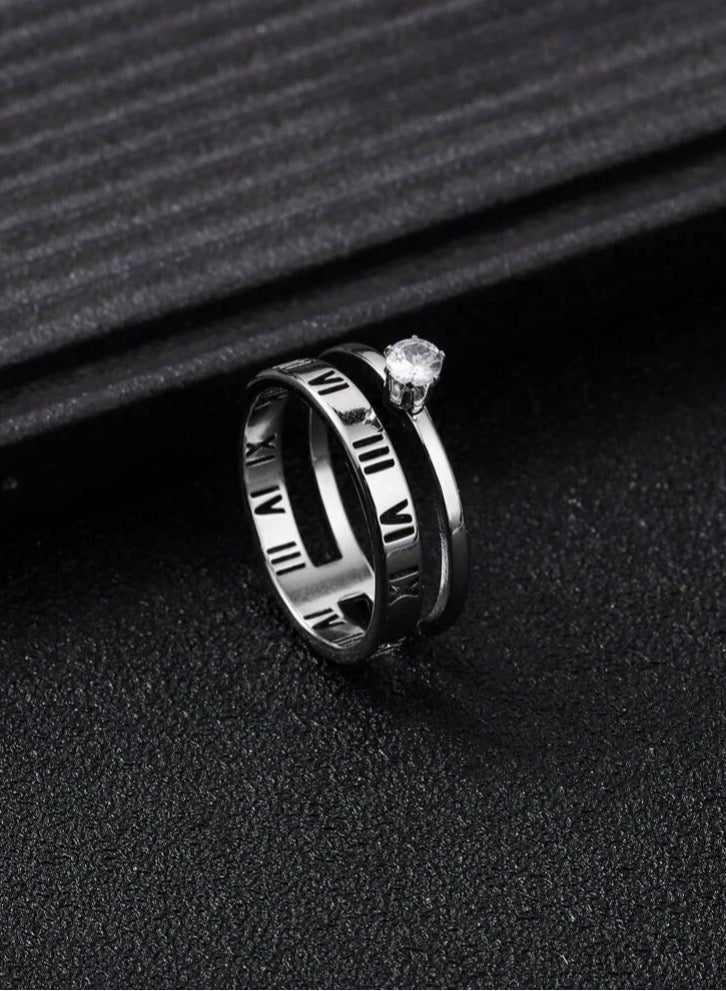 Casual collection Elegant Stainless Steel Ring For Women Size 7 - Image 3