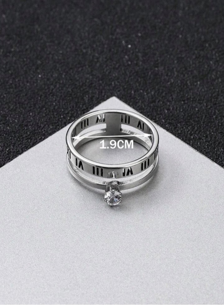 Casual collection Elegant Stainless Steel Ring For Women Size 7 - Image 4