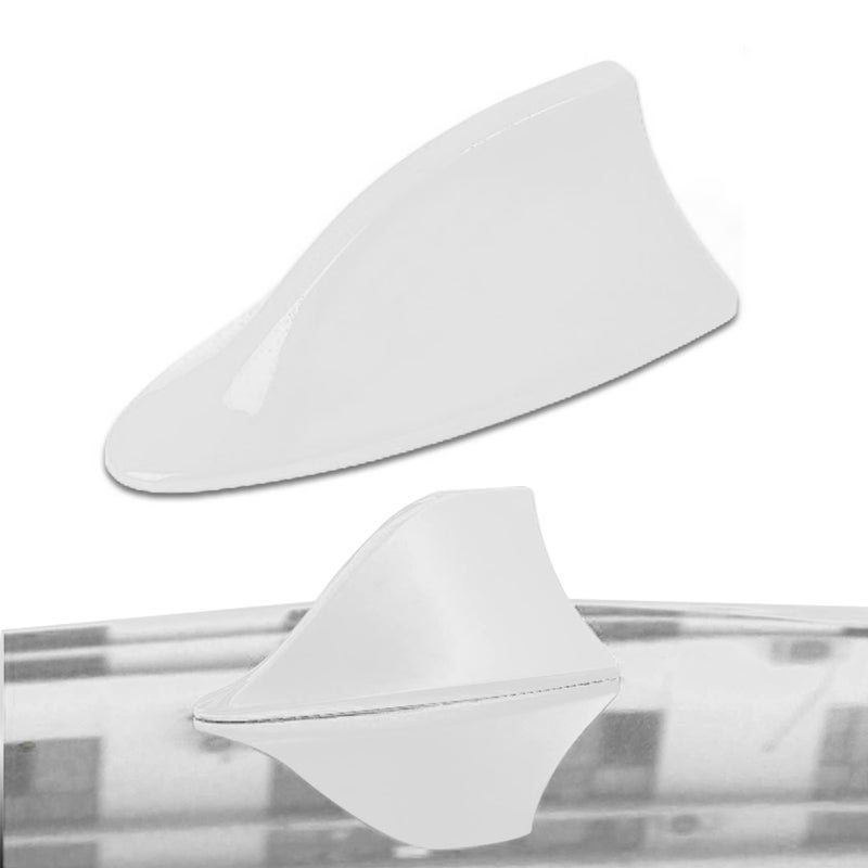 ASUBHA Car Shark Fin Antenna Cover Roof Aerial Base AMFM Radio Signal for Car SUV Truck Vehicle Shark Fin Shape Cover with Adhesive Tape Car Accessories Antenna Replacement Fits Most Cars