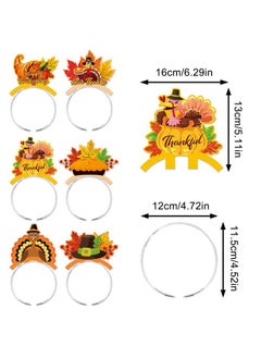 Thanksgiving Headbands Fall Maple Leaf Turkey Pumpkin Head Exquisite Design Hat Hair Accessories Headbands For Women And Boys Luxurious Thanksgiving Headband Autumn Thanksgiving Hair Bands Gifts 6 Pcs - pzsku/Z57F2FBEDD5859C2A03F1Z/45/_/1718644223/5971968e-2b45-4ba6-9304-b0043cc6d2af