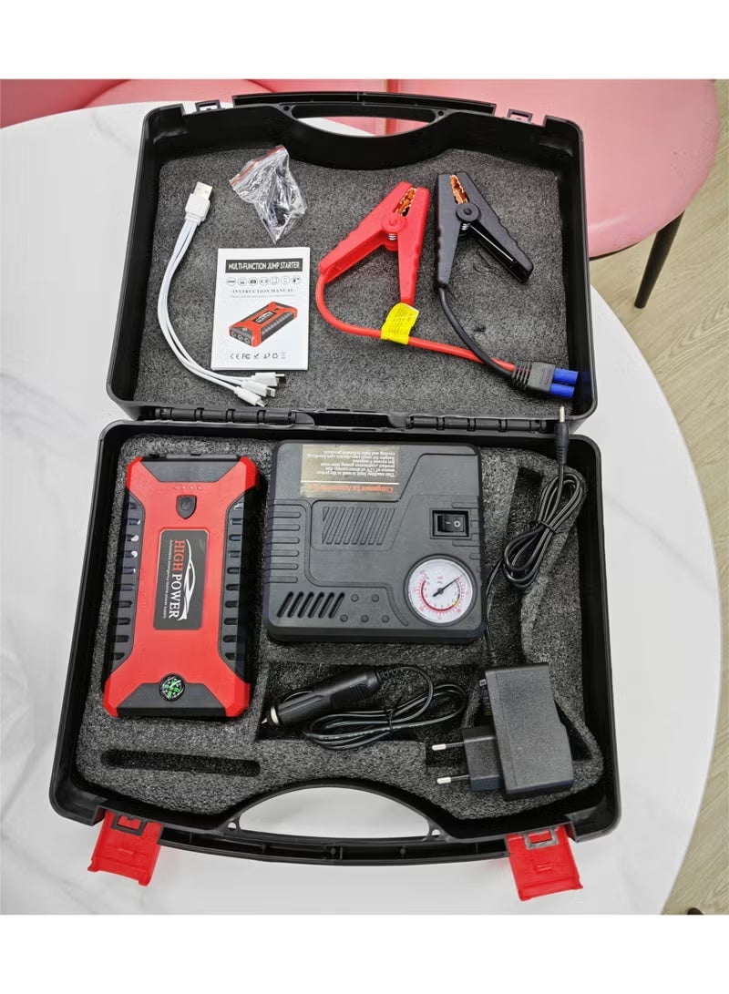 ELTRAZONE High-Power Multi-Function Car Jump Starter with Air Compressor & LED Emergency Light - Image 5