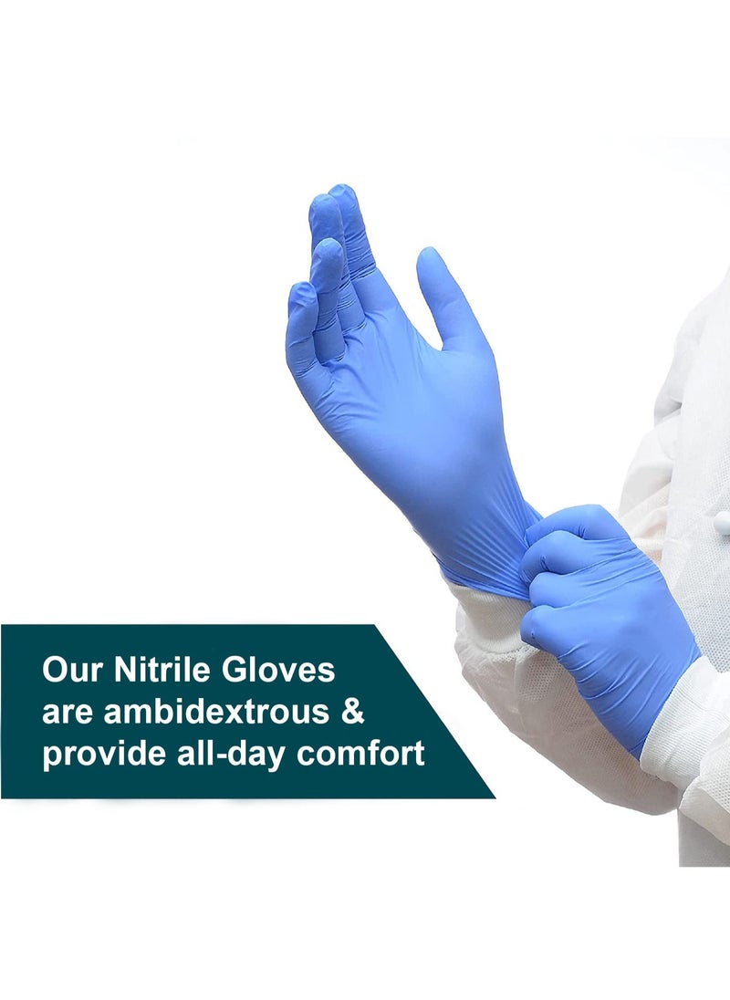 Generic Nitrile Disposable Latex and Vinyl Free Blue Gloves 100 Pcs  - Image 2