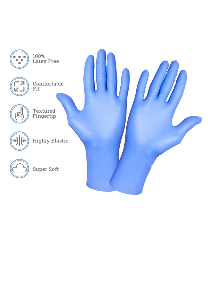 Generic Nitrile Disposable Latex and Vinyl Free Blue Gloves 100 Pcs  - Image 3