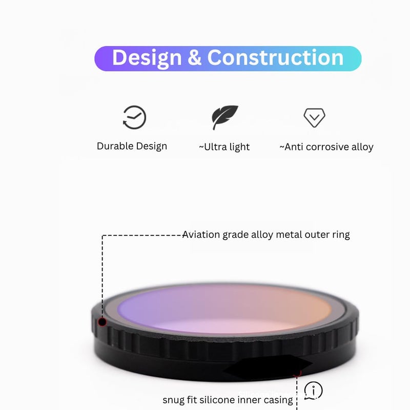 OTOG Action 5 Pro HD ND 32 Filter ND Filters Compatible for Osmo Action 5 Pro/Action 4 / Action 3 (1Pc-ND32) - Image 4