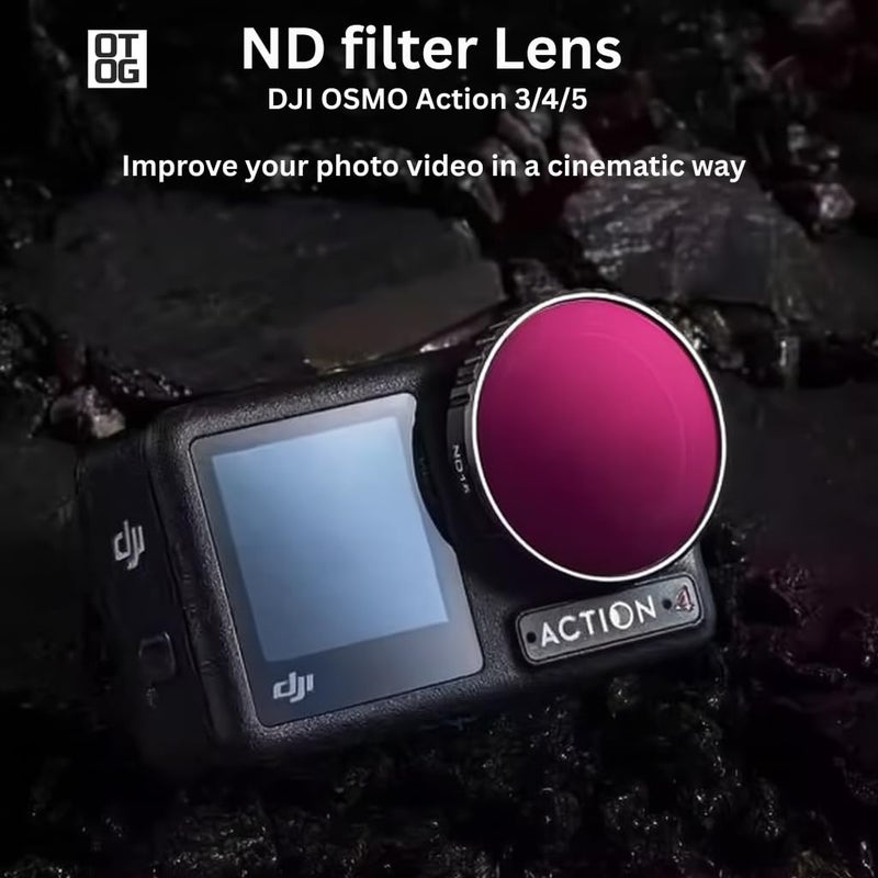 OTOG Action 5 Pro HD ND 32 Filter ND Filters Compatible for Osmo Action 5 Pro/Action 4 / Action 3 (1Pc-ND32) - Image 2