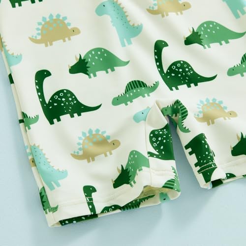 Socutebabe Toddler Infant Baby Boys Girl Swimsuit Kids Rash Guard One Piece Newborn Zipper Bathing Suit Swimwear with Hat (df-Green,0-3 Months) - Image 5