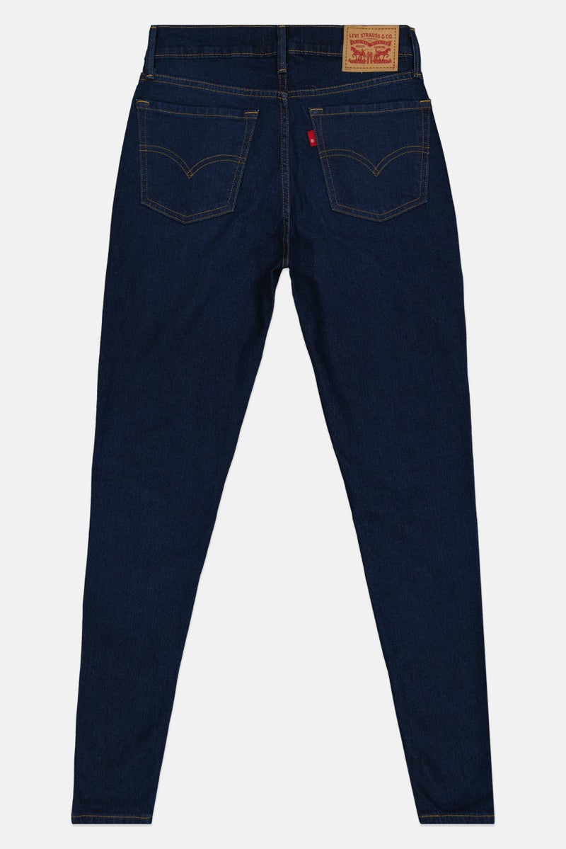 Levi's جينز نسائي سوبر سكينى مقاس 710 مغسول وقابل للتمدد، أزرق داكن - Image 3