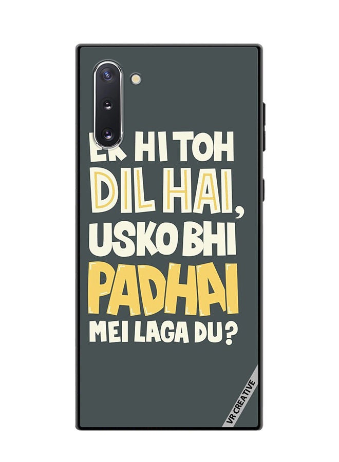 VR CREATIVE Protective Case Cover For Samsung Galaxy Note10 5G Ek Hi Toh Dil Hai Design Multicolour - Image 1
