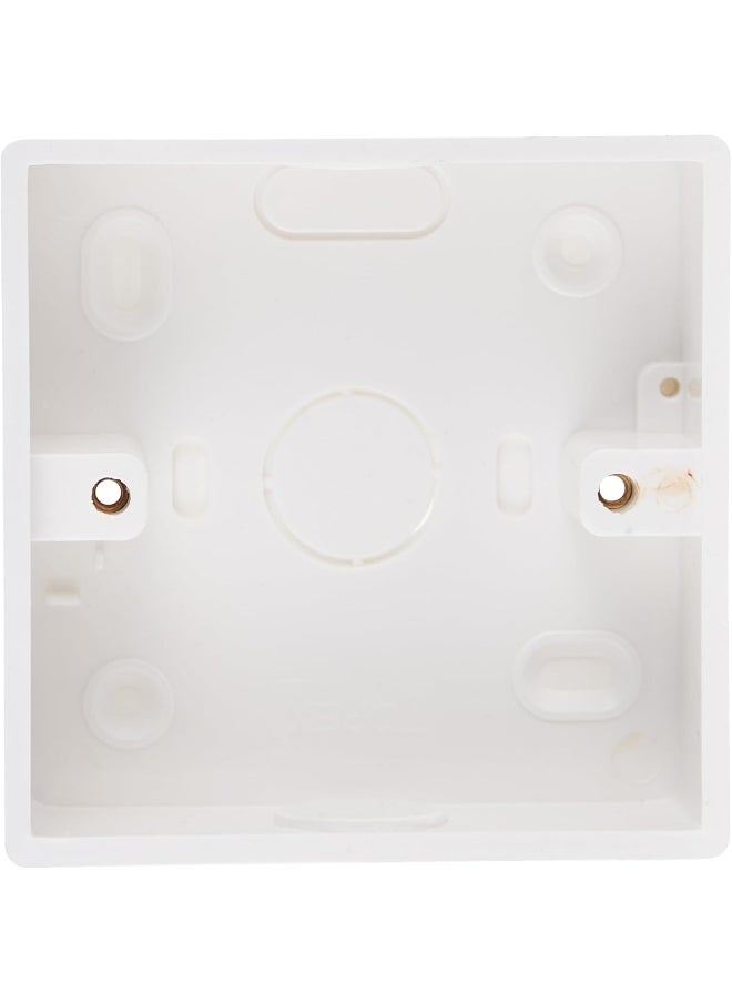 Biella Biella Heavy Duty PVC Electrical Junction Box for Switch or Socket White (3x3)  - Image 1