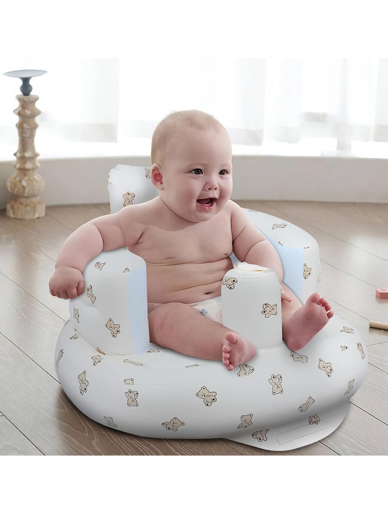 TRASSLE Baby Inflatable Seat with Suction Cups for Babies 3 Months & Up, Baby Floor Seats for Sitting Up with Built in Air Pump, Blow Up Baby Chair for Infants - Image 4