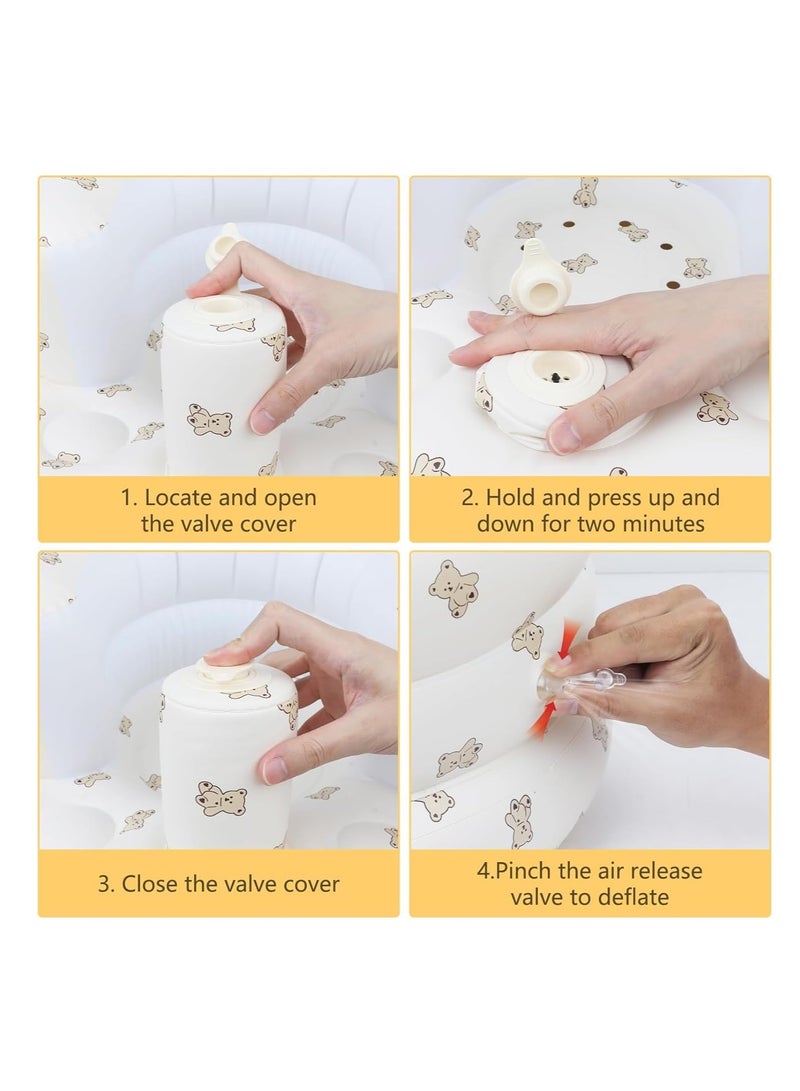 TRASSLE Baby Inflatable Seat with Suction Cups for Babies 3 Months & Up, Baby Floor Seats for Sitting Up with Built in Air Pump, Blow Up Baby Chair for Infants - Image 5