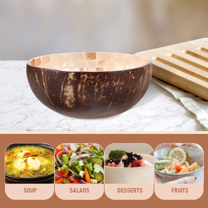 Natural Coconut Shell Bowl Handcrafted Small Decorative Serving Dish for Snacks - Image 5