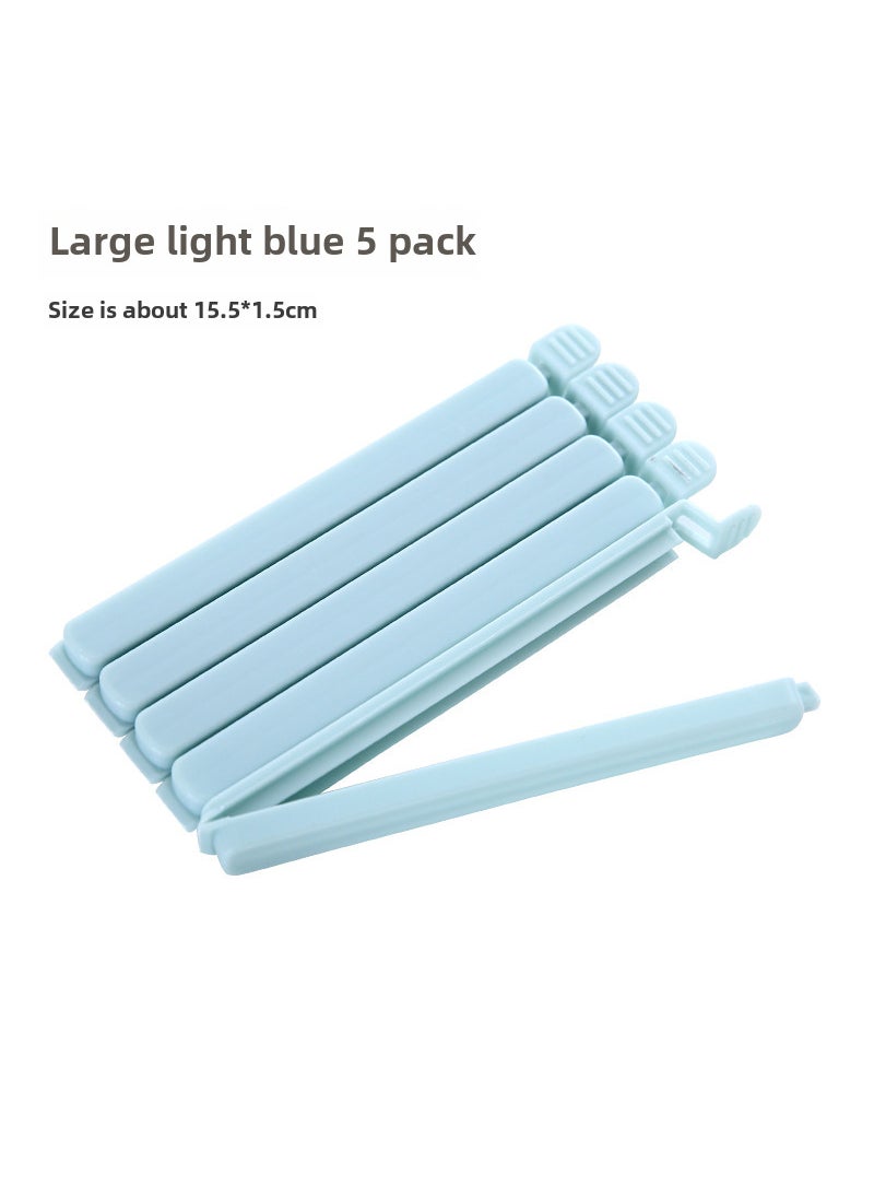 Generic - 5-Pack Kitchen Bag Sealing Clips [Long 5] Blue (240/box) - Image 1
