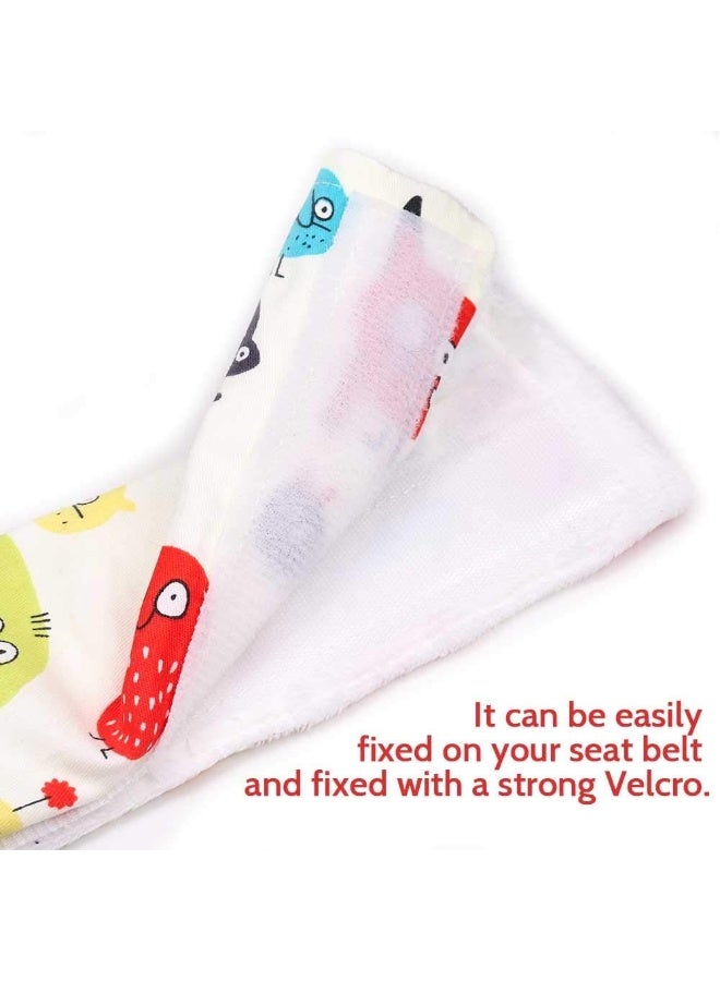 DILIMI Baby Car Seat Neck Cover, 2Pcs Spaceship Car Seat Belt Cover Pad, Shoulder Strap Protectors, Seat Belt Covers Cushion for Boy Girl - Image 3