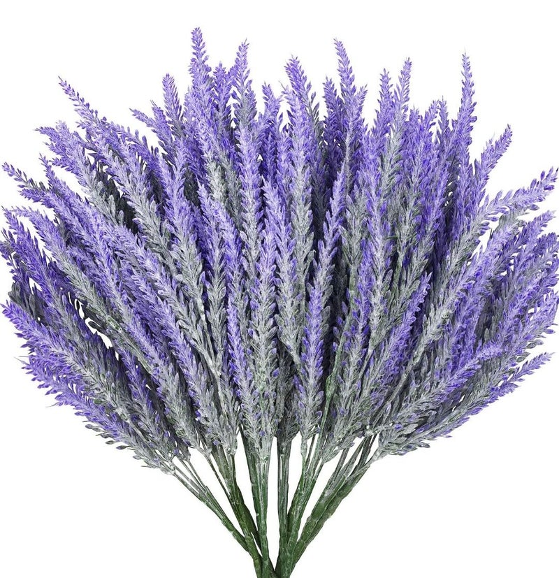VRB DecTM 4 Pcs Artificial Lavender Flower Bunch for Home Decor | Faux Flowers for Vases | Decoration Items for Home,Diwali,Chritmas Living Room| Decoration and Craft (Lavender Flower Stick, 4) - Image 3