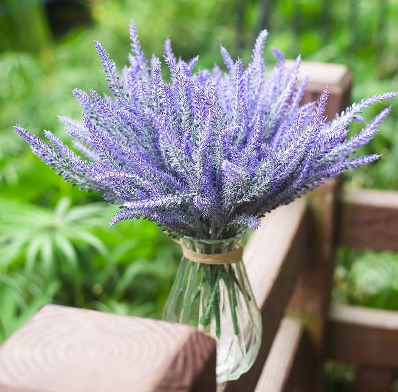 VRB DecTM 4 Pcs Artificial Lavender Flower Bunch for Home Decor | Faux Flowers for Vases | Decoration Items for Home,Diwali,Chritmas Living Room| Decoration and Craft (Lavender Flower Stick, 4) - Image 4